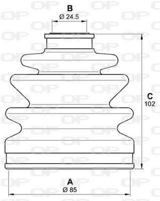 OPEN PARTS Комплект пылника, приводной вал SJK7026.00